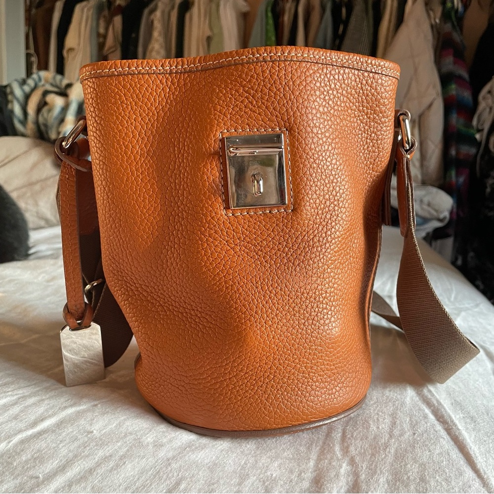 henry leather bucket bag